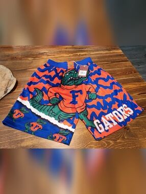 Mitchell & Ness Florida Gators Blue Orange Graphic Athletic Shorts
